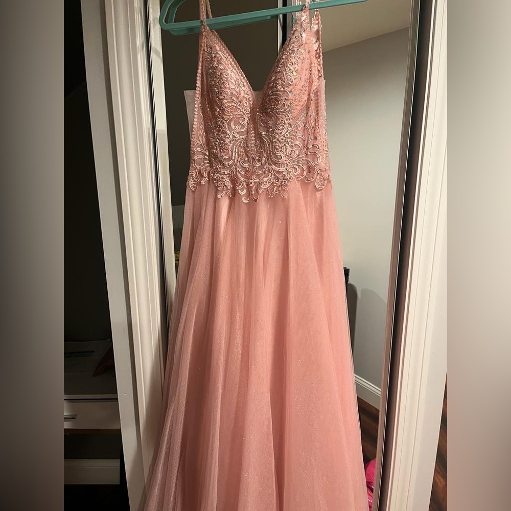 Long, blush dress. Size X-small